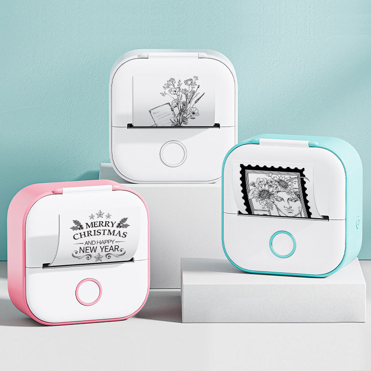 Mini Drucker Thermal Adhesive Label Portable Photo Printer Marked Inkless  Bluetooth Multi-function Cute HD Miniprint for Sticker