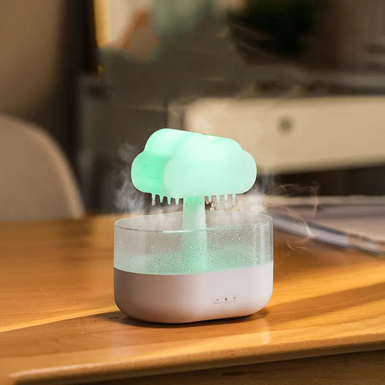 Rain Cloud Humidifier Aromatherapy Machine LED USB Air Purifier